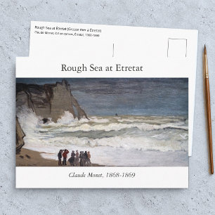 Claude Monet - Wilde See bei Etretat Postkarte