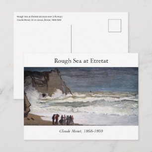 Claude Monet - Wilde See bei Etretat Postkarte