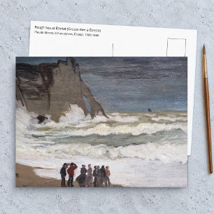 Claude Monet - Wilde See in Etretat Postkarte