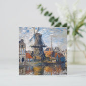 Claude Monet - Windmill, Amsterdam Dankeskarte (Stehend Vorderseite)