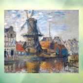 Claude Monet - Windmill, Amsterdam Fensteraufkleber (Blatt 3)