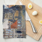 Claude Monet - Windmill, Amsterdam Geschirrtuch (Viertel Falte)