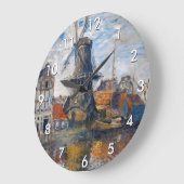 Claude Monet - Windmill, Amsterdam Große Wanduhr (Winkel)