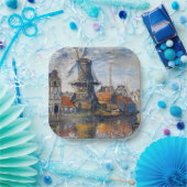 Claude Monet - Windmill, Amsterdam Pappteller (Party)