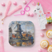 Claude Monet - Windmill, Amsterdam Pappteller (Party)