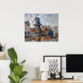 Claude Monet - Windmill, Amsterdam Poster (Heimbüro)