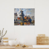 Claude Monet - Windmill, Amsterdam Poster (Küche)
