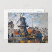 Claude Monet - Windmill, Amsterdam Postkarte (Vorne/Hinten)