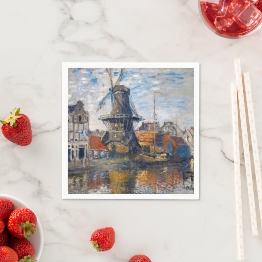 Claude Monet - Windmill, Amsterdam Serviette (Beispiel)