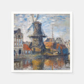 Claude Monet - Windmill, Amsterdam Serviette (Vorderseite)