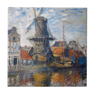 Claude Monet - Windmühle, Amsterdam  Fliese