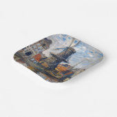 Claude Monet - Windmühle, Amsterdam Pappteller (Gewinkelt)