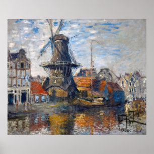 Claude Monet - Windmühle, Amsterdam  Poster