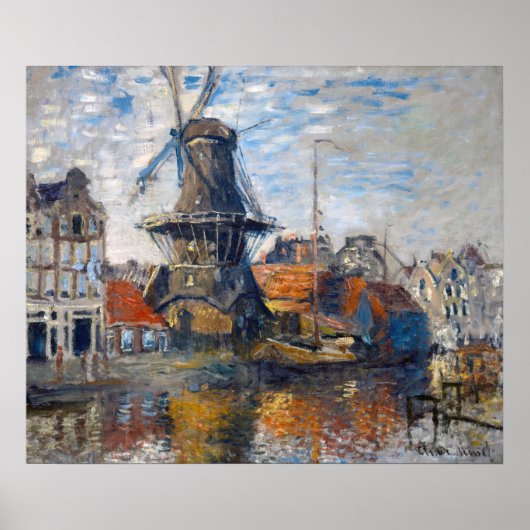 Claude Monet - Windmühle, Amsterdam Poster (Vorne)