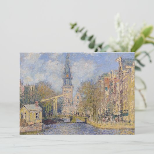 Claude Monet - Windmühlen bei Zaandam Dankeskarte (Stehend Vorderseite)
