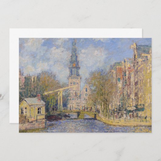 Claude Monet - Windmühlen bei Zaandam Dankeskarte (Vorne/Hinten)