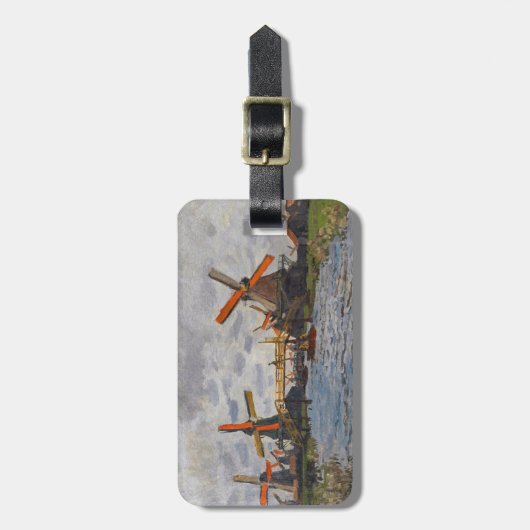 Claude Monet - Windmühlen bei Zaandam Gepäckanhänger (Vorderseite vertikal)