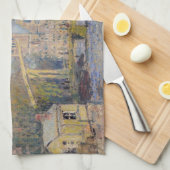 Claude Monet - Windmühlen bei Zaandam Geschirrtuch (Viertel Falte)