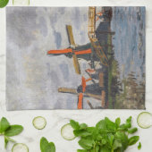 Claude Monet - Windmühlen bei Zaandam Geschirrtuch (Gefaltet)