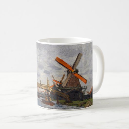 Claude Monet - Windmühlen bei Zaandam Kaffeetasse (VorderseiteRechts)