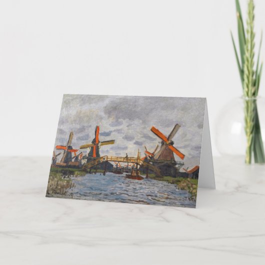 Claude Monet - Windmühlen bei Zaandam Karte (Vorderseite)