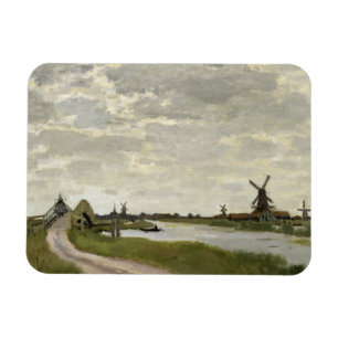 Claude Monet - Windmühlen bei Zaandam Magnet