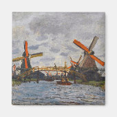 Claude Monet - Windmühlen bei Zaandam Magnet (Vorne)