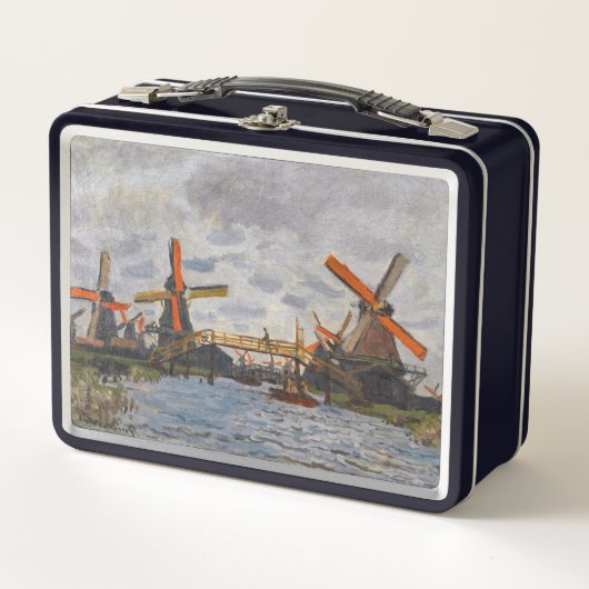 Claude Monet - Windmühlen bei Zaandam Metall Brotdose (Vorderseite)