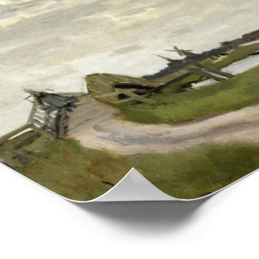 Claude Monet - Windmühlen bei Zaandam Poster (Ecke)