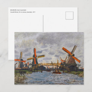 Claude Monet - Windmühlen bei Zaandam Postkarte