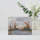 Claude Monet - Windmühlen bei Zaandam Postkarte (Stehend Vorderseite)