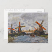 Claude Monet - Windmühlen bei Zaandam Postkarte (Vorne/Hinten)