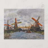 Claude Monet - Windmühlen bei Zaandam Postkarte (Vorderseite)