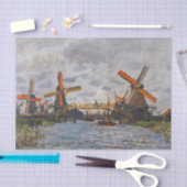 Claude Monet - Windmühlen bei Zaandam Seidenpapier (Handwerk)