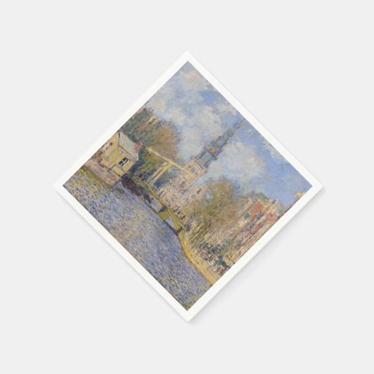 Claude Monet - Windmühlen bei Zaandam Serviette (Ecke)