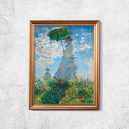 Claude Monet Woman mit einem Parasol der alten ber Poster