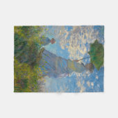Claude Monet Woman mit einem Sonnenschirm Fleecedecke (Vorderseite (Horizontal))