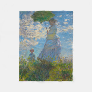 Claude Monet Woman mit einem Sonnenschirm Fleecedecke