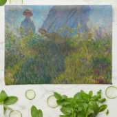 Claude Monet Woman mit einem Sonnenschirm Geschirrtuch (Gefaltet)