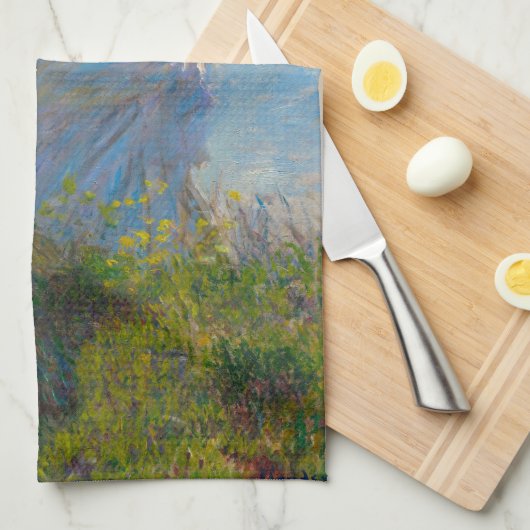 Claude Monet Woman mit einem Sonnenschirm Geschirrtuch (Viertel Falte)