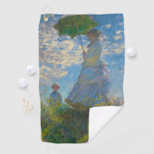 Claude Monet Woman mit einem Sonnenschirm Golfhandtuch (Insitu)