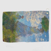Claude Monet Woman mit einem Sonnenschirm Golfhandtuch (Horizontal)