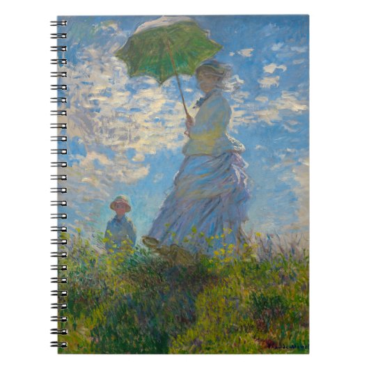 Claude Monet Woman mit einem Sonnenschirm Notizblock (Vorderseite)