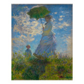 Claude Monet Woman mit einem Sonnenschirm Poster (Vorderseite)