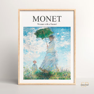 Claude Monet Woman mit einem Vintagen Gemälde im P Poster