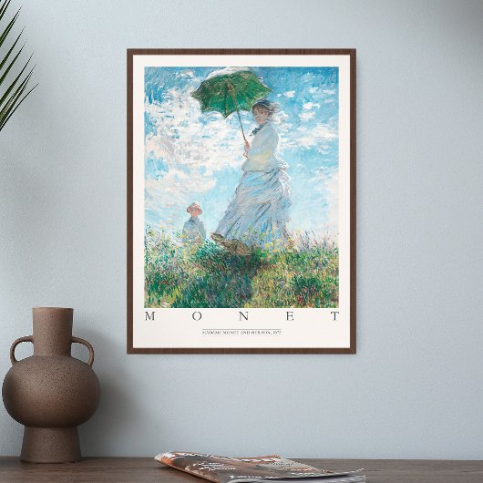 Claude Monet Woman Parasol Madame Ihr Sohn 1875 Ar Poster