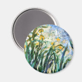 Claude Monet Yellow Irises und Malva 19 Magnet (Vorderseite/Rückseite)