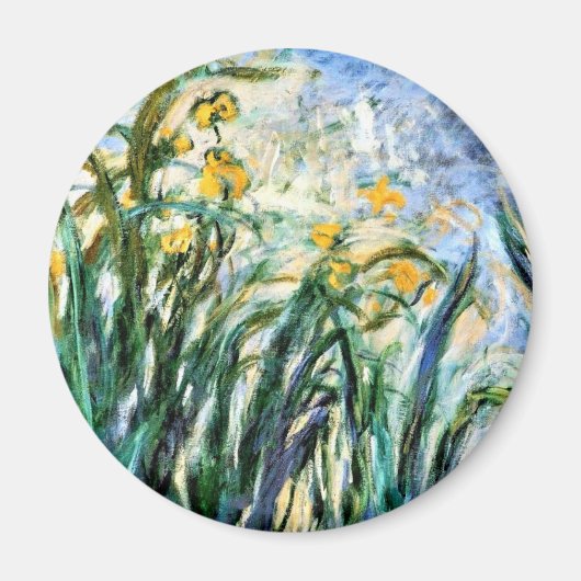 Claude Monet Yellow Irises und Malva 19 Magnet (Vorne)
