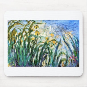 Claude Monet Yellow Irises und Malva 19 Mousepad