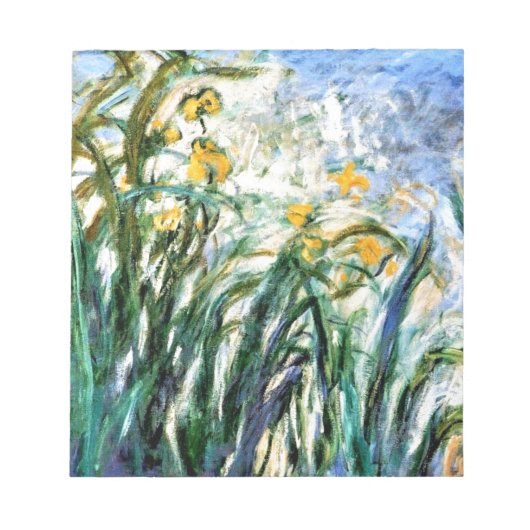 Claude Monet Yellow Irises und Malva 19 Notizblock (Vorderseite)